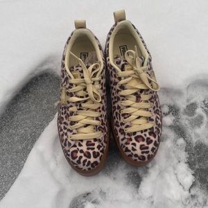 Womens PUMA Mayze Platform Athletic Shoe - Leopard